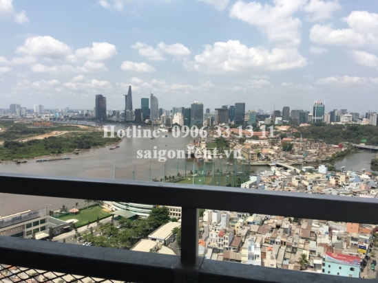 Nice apartment 02 bedrooms on 27th floor for rent in Riverside  Building, 90 Nguyen Huu Canh street, Binh Thanh District. 700 USD