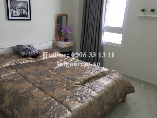 Nice apartment 02 bedrooms on 27th floor for rent in Riverside  Building, 90 Nguyen Huu Canh street, Binh Thanh District. 700 USD