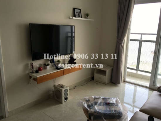 Nice apartment 02 bedrooms on 27th floor for rent in Riverside  Building, 90 Nguyen Huu Canh street, Binh Thanh District. 700 USD