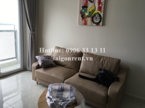 Nice apartment 02 bedrooms on 27th floor for rent in Riverside  Building, 90 Nguyen Huu Canh street, Binh Thanh District. 700 USD