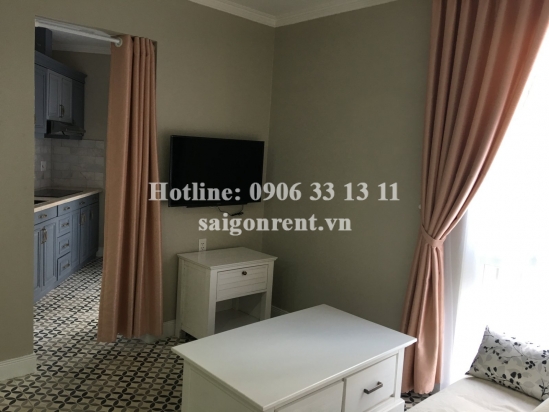 Nice serviced apartment 02 bedrooms on ground floor for rent on Nguyen Van Huong street, Thao Dien ward, District 2- 58sqm- 850 USD