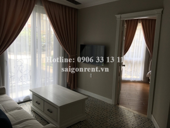 Nice serviced apartment 02 bedrooms on ground floor for rent on Nguyen Van Huong street, Thao Dien ward, District 2- 60sqm- 900 USD