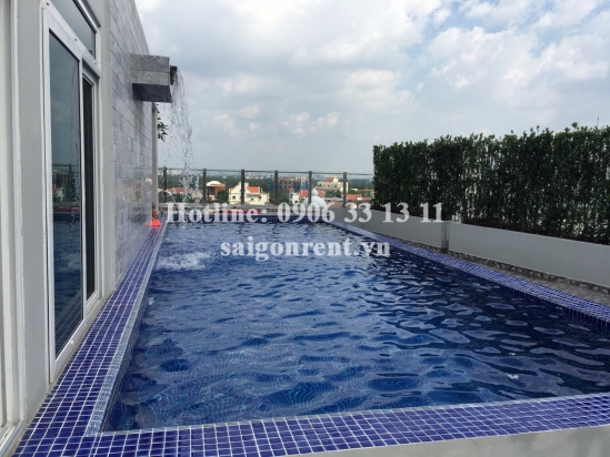 Nice serviced apartment 02 bedrooms on ground floor for rent on Nguyen Van Huong street, Thao Dien ward, District 2- 60sqm- 900 USD