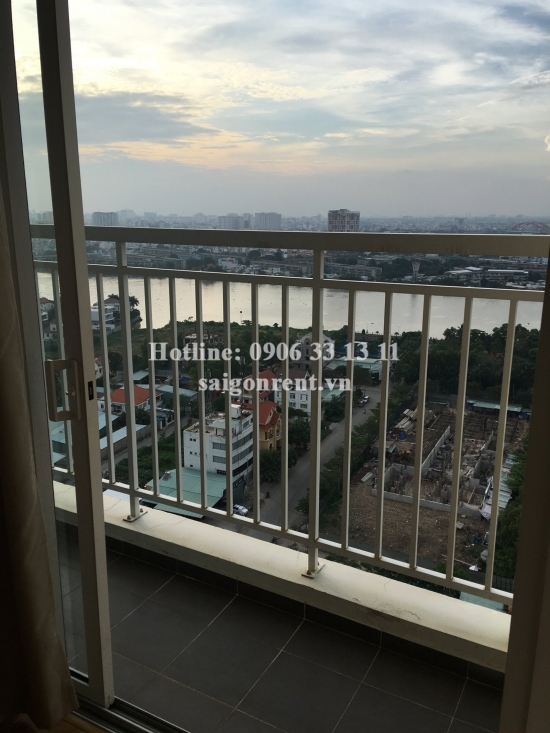Beautiful apartment 02 bedrooms with river view on 19th floor for rent in Tropic Garden Building- District 2- 1100 USD