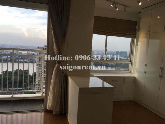 Beautiful apartment 02 bedrooms with river view on 19th floor for rent in Tropic Garden Building- District 2- 1100 USD