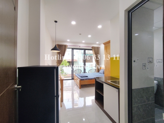 Serviced studio apartment 01 bedroom with balcony for rent on Nguyen Van Dau street, Binh Thanh district - 330 USD - 7.500.000