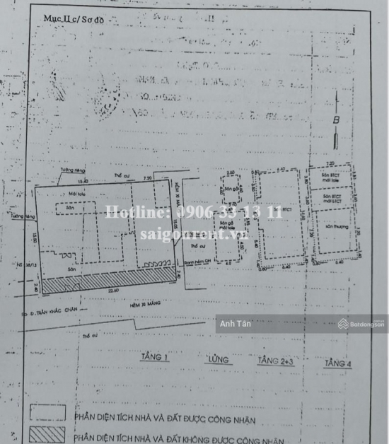 38/11- 38/11C Trần Khắc Chân, Phường Tân Định, Quận 1 - 22,6m x 18m - Giá Bán 94 Tỷ