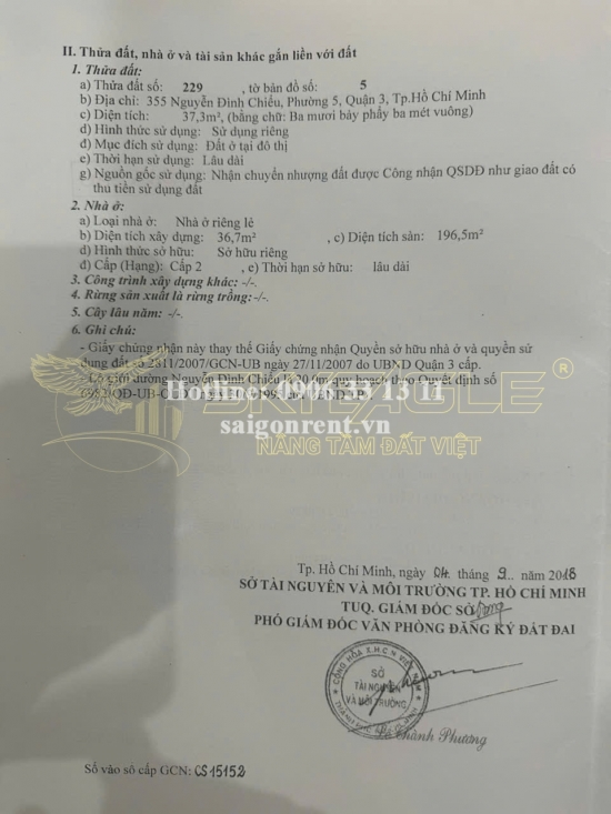Bán nhà 355-357 Nguyễn Đình Chiểu, Phường 5, Quận 3, diện tích 79 m², giá bán 40 tỷ