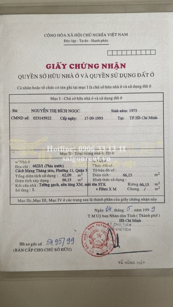 Bán nhà 518 Cách Mạng Tháng Tám ( CMT8), Phường 11, Quận 3, diện tích 66,15 m², giá bán 28 tỷ