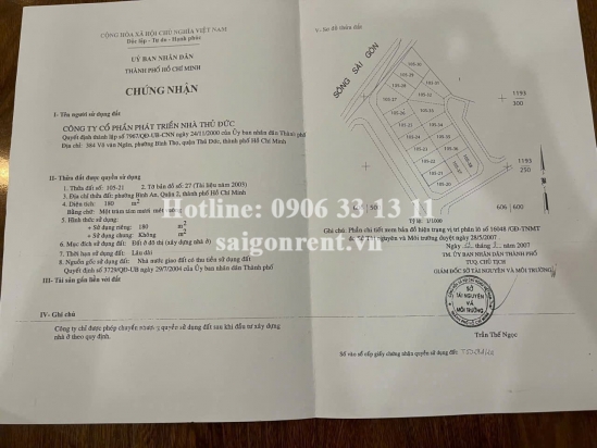 Bán nhà đường số 38, KDC Thủ Đức House, Trần Não, phường Bình An, Quận 2, diện tích 180m2, Giá bán 66 tỷ