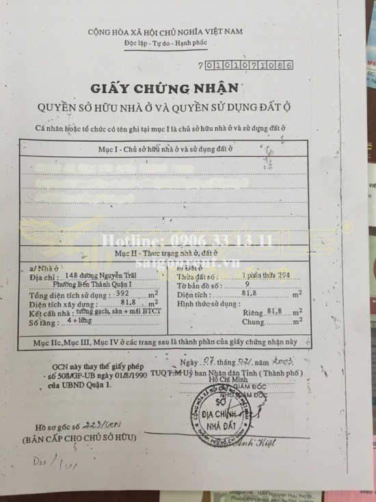 Bán nhà 146-148 Nguyễn Trãi, phường Bến Thành, Quận 1, diện tích 155,9m2, giá bán 150 tỷ