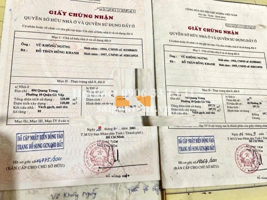 Bán nhà 136A-138 Quang Trung, Phường 10, Quận Gò Vấp, diện tích 1581m2, giá bán 237 tỷ 