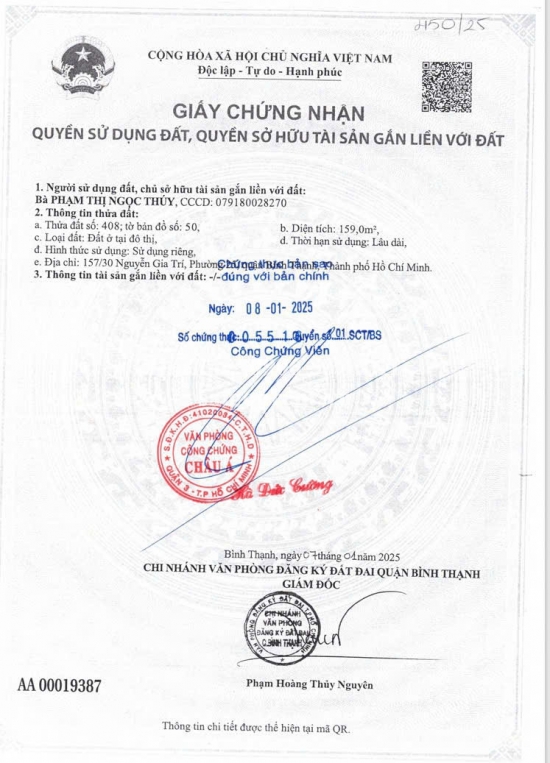 Bán nhà 157/30 Nguyễn Gia Trí, Phường 25, Quận Bình Thạnh, diện tích 159m2, giá bán 39 tỷ