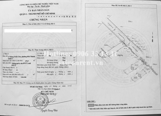Bán nhà 15-17 Đặng Trần Côn, Phường Bến Thành, Quận 1, diện tích 154,3m2, giá bán 70 tỷ