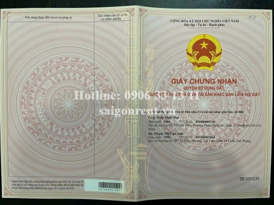 Bán nhà 15B Trần Khánh Dư, phườngTân Định, Quận 1,diện tích 110m², giá bán 45 tỷ