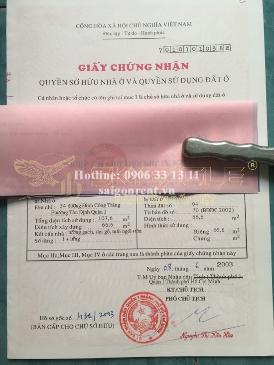 Bán nhà 34 Đinh Công Tráng, Phường Tân Định, Quận 1, diện tích 66,6 m², giá bán 27 tỷ 