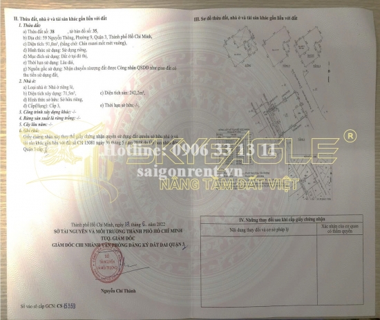 Bán nhà 59 Nguyễn Thông, Phường 9, Quận 3, diện tích 91 m², giá bán 30 tỷ