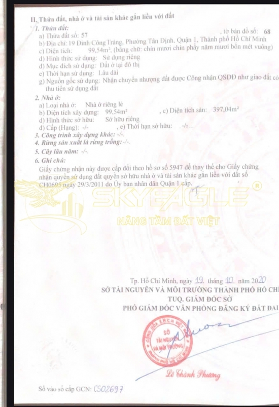 Bán nhà 19 Đinh Công Tráng, phường Tân Định, Quận 1, diện tích 99,54m2, giá bán 28 tỷ