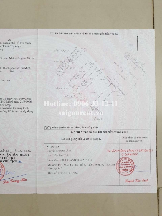 Bán nhà 95 Nguyễn Bỉnh Khiêm, phường Đakao, Quận 1, diện tích 75m2, giá bán 40 tỷ