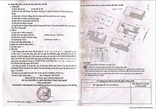 Bán nhà 485-487 Phạm Văn Bạch, phường 15, Quận Tân Bình, diện tích 318.8m2, giá bán 100 tỷ 