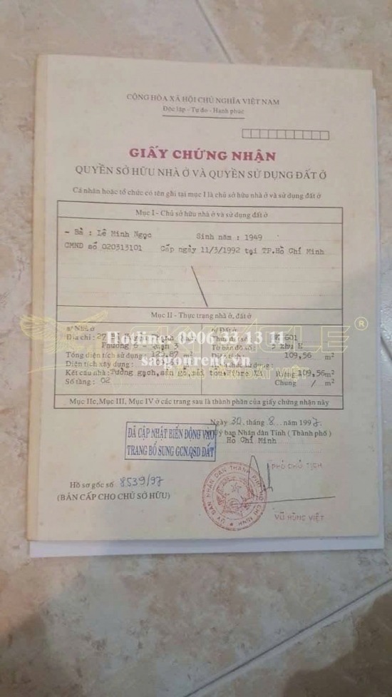 Bán nhà 27-29 Bà Huyện Thanh Quan, Phường Võ Thị Sáu, Quận 3, diện tích 219,64m2, giá bán 264 tỷ