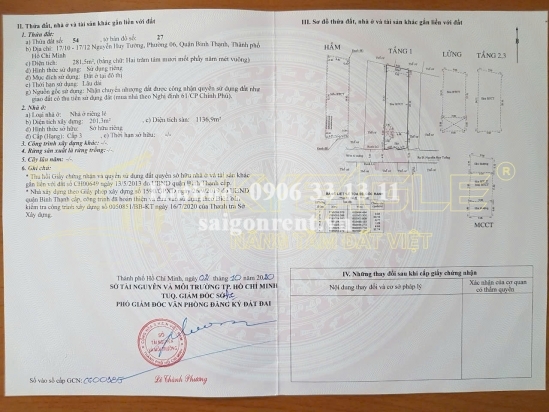 Bán nhà 17/10-12 Nguyễn Huy Tưởng, Phường 6, Quận Bình Thạnh, diện tích 281m2, giá bán 54 tỷ