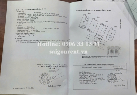 Bán biệt thự 202-204 Hoa Lan, Phường 2, Quận Phú Nhuận, diện tích 256m2, giá bán 110 tỷ