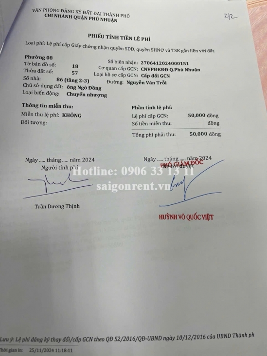 Bán nhà 86 Nguyễn Văn Trỗi, Phường 08, Quận Phú Nhuận, diện tích 76,82m2, giá bán 50 tỷ