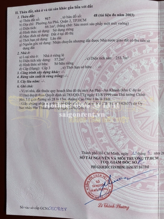  Bán nhà 61A Cao Đức Lân, Phường An Phú, Quận 2, diện tích 144,1m2, Giá bán 45 Tỷ