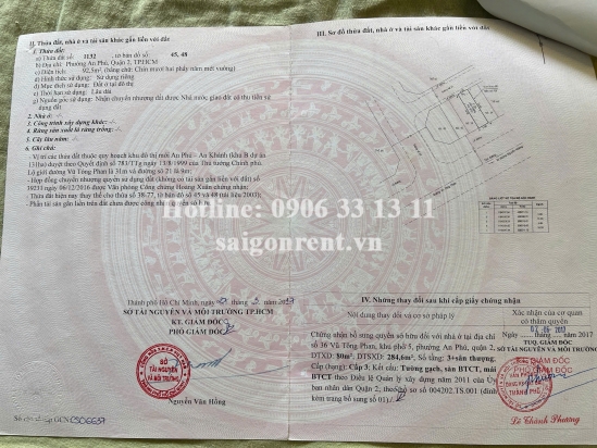 Bán nhà 34-36 Vũ Tông Phan, phường An phú, Quận 2, diện tích 185m2, Giá Bán 75 Tỷ 