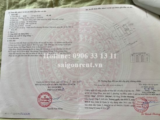Bán nhà 34-36 Vũ Tông Phan, phường An phú, Quận 2, diện tích 185m2, Giá Bán 75 Tỷ 