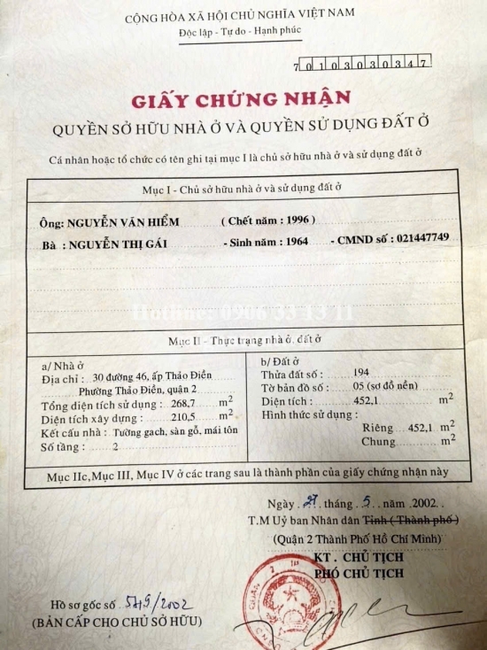 Bán nhà 30 Đường số 46, Phường Thảo Điền, Quận 2, diện tích 359m2, giá bán 79 tỷ  