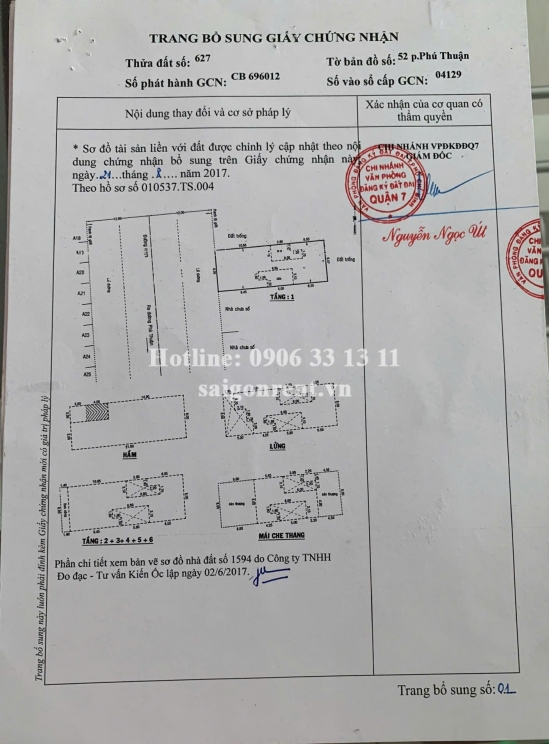 Bán nhà B8 Cao Thị Chính, phường Phú Thuận, Quận 7, diện tích 168m2, giá bán 50 tỷ