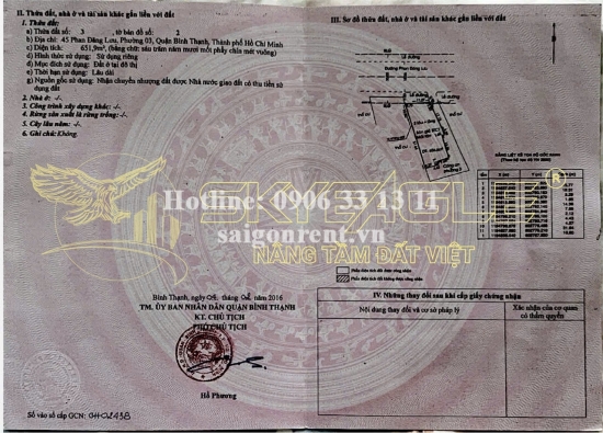 Bán nhà 45 Phan Đăng Lưu, phường 3, Quận Bình Thạnh, diện tích 651,9m2, giá bán 220 tỷ