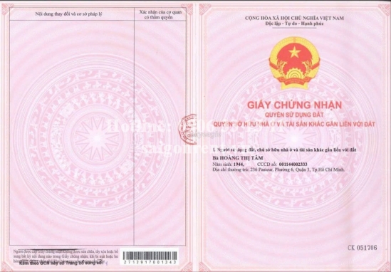 Bán nhà 236 Pasteur, phường Võ Thị Sáu, Quận 3, diện tích 434,5m2, giá bán 400 tỷ