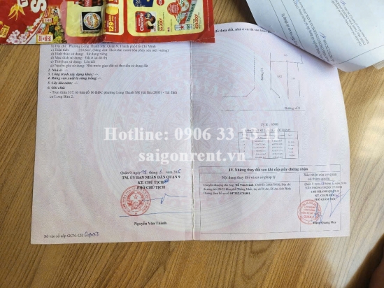 Bán lô đất góc đường số 3B và 4A, khu Tái Định Cư Long Bửu, phường Long Thạnh Mỹ, Quận 9, diện tích 214,6m2, giá bán 18,3 tỷ