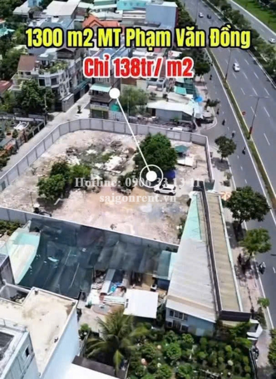 Bán đất 1056 Phạm Văn Đồng, phường Hiệp Bình Chánh, Quận Thủ Đức, diện tích 1300m2, giá bán 185 tỷ