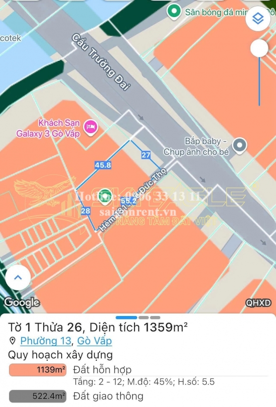 Bán nhà 1321 Lê Đức Thọ, Phường 13, Quận Gò Vấp, diện tích 1414m2, giá bán 85 tỷ