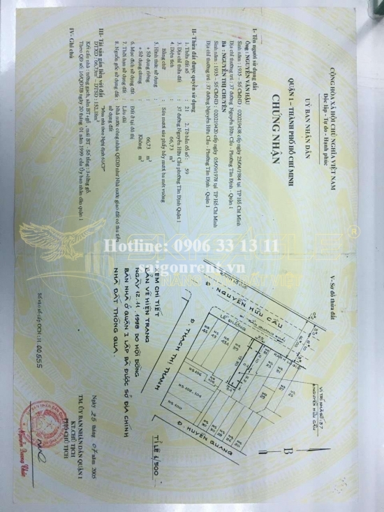 Bán nhà 35-37-39-41 Nguyễn Hữu Cầu, phường Tân Định, Quận 1, diện tích 308m2, giá bán 150 tỷ