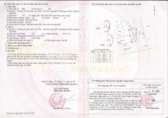 Bán nhà 3 đường số 43, phường An Phú, Quận 2, diện tích 197m2, giá bán 45 tỷ