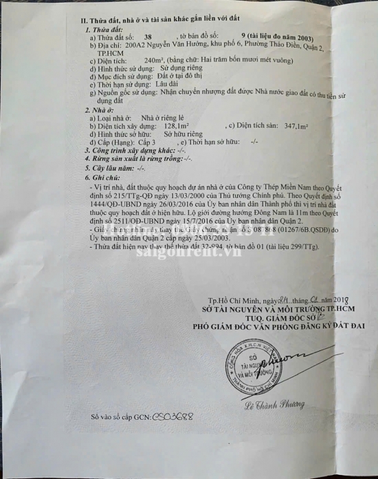 Bán nhà 200A2 Nguyễn Văn Hưởng, phường Thảo Điền, Quận 2, diện tích 240m2, giá bán 68 tỷ