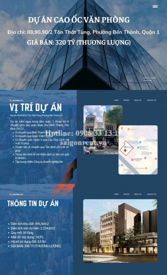 Bán nhà 88-90-90/2 Tôn Thất Tùng, phường Bến Thành, Quận 1, diện tích 242,2m2, giá bán 320 tỷ