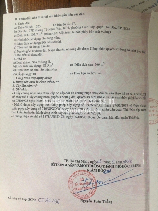 Bán nhà  37-37C-37D Tô Ngọc Vân, phường Linh Tây, Thành phố Thủ Đức, diện tích 310m2, giá bán 90 tỷ