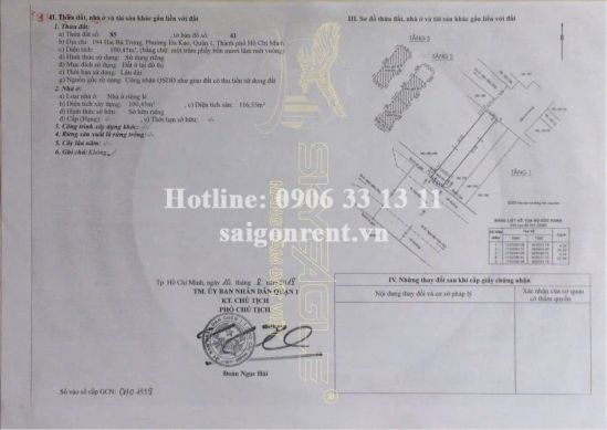 Bán nhà 194 Hai Bà Trưng, phường Đa Kao, Quận 1, diện tích 100,45m2, giá bán 90 tỷ