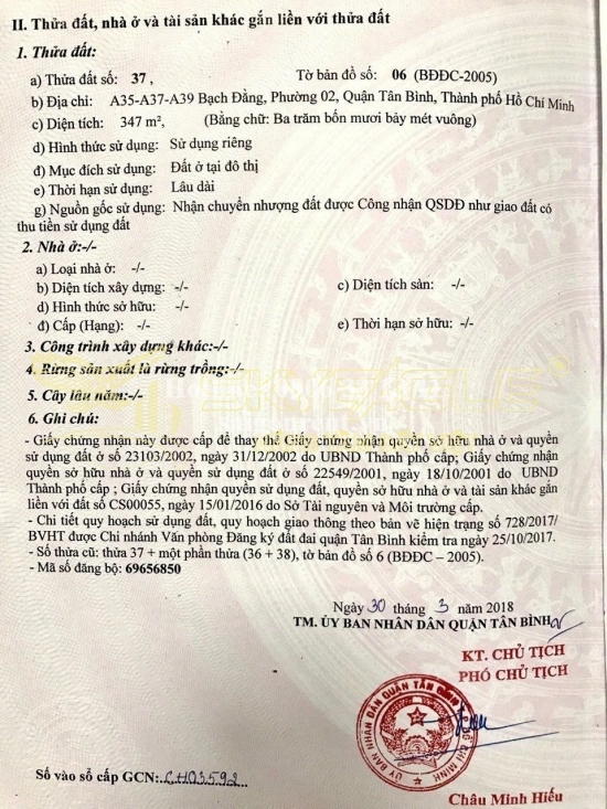 Bán nhà A35-A37-A39 Bạch Đằng, Phường 2, Quận Tân Bình, diện tích 347m2, giá bán 180 tỷ