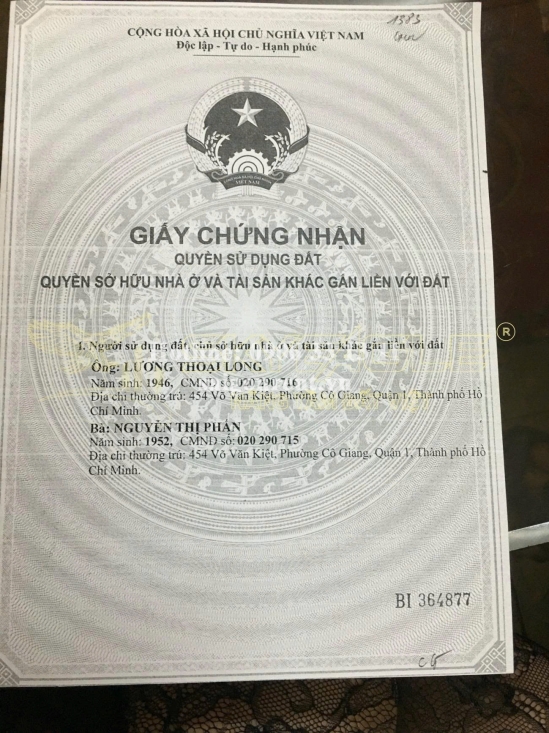 Bán nhà 454-456 Võ Văn Kiệt, phường Cô Giang, Quận 1, diện tích 177,74m², giá bán 120 tỷ