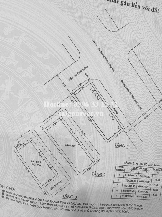 Bán nhà 12 Đoàn Thị Điểm, Phường 1, Quận Phú Nhuận, diện tích 53,8m2, giá bán 19,3 tỷ