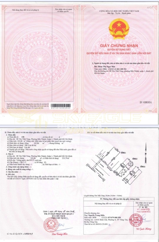 Bán nhà 88-90-90/2 Tôn Thất Tùng, phường Bến Thành, Quận 1, diện tích 242,2m2, giá bán 320 tỷ