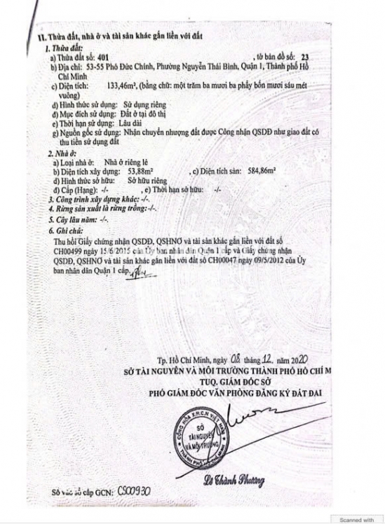 Bán nhà 53-55-57-63/12-63/14-63/16 Phó Đức Chính, phường Nguyễn Thái Bình, Quận 1, diện tích 700m2, giá bán 1200 tỷ