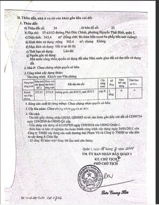 Bán nhà 53-55-57-63/12-63/14-63/16 Phó Đức Chính, phường Nguyễn Thái Bình, Quận 1, diện tích 700m2, giá bán 1200 tỷ